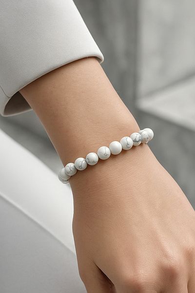 Safnaturel Igsl Certified Havlit 8 mm Sphere Cut Natural Stone Bracelet