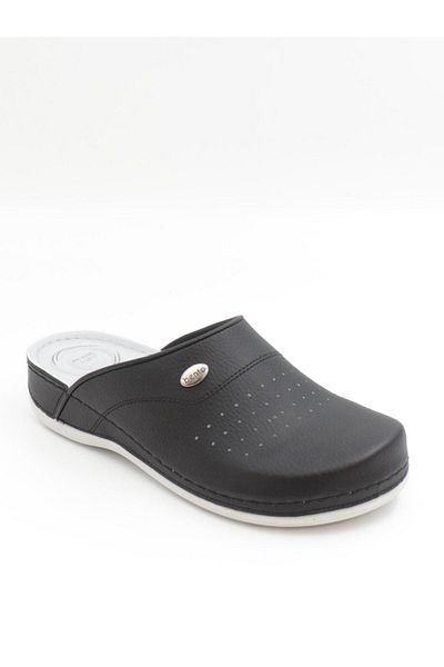 BENTO 52003 Black Anatomical Closed-Front Men's Sabo Slippers
