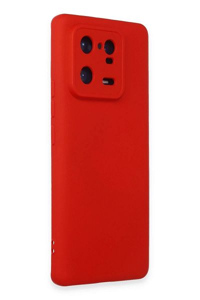 CepteToptan حافظة هاتف Xiaomi Mi 13 Pro مصنوعة من السيليكون المخملي الداخلي - أحمر - MKİ9387-5374
