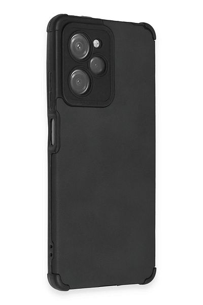 CepteToptan حافظة هاتف Xiaomi Redmi Note 12 Pro 5G من السيليكون والجلد - أسود - MKİ8884-6886