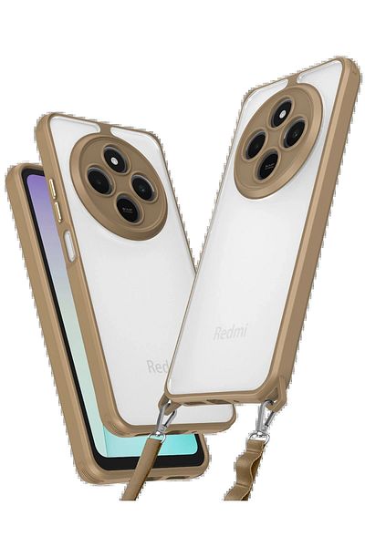CepteToptan حافظة هاتف Xiaomi Redmi 14C حافظة سيليكون بنتا - تيتانيوم صحراوي - MKİ8109-2648