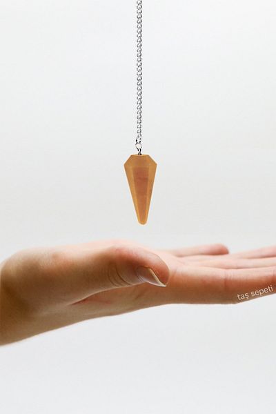 TAŞ SEPETİ Yellow Agate Natural Stone Yellow Agate Pendulum Pendulum