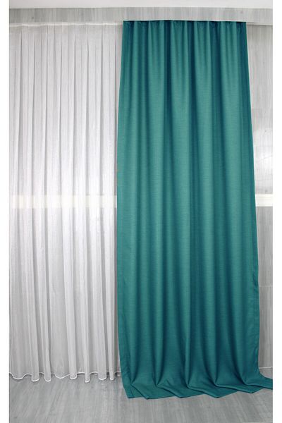 MebelPort Curtain Λινό φόντο Κατάλληλο για ρουστίκ και κορνίζα Ευθεία φύτευση