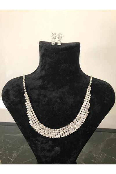 shop Waterway Bright Necklace and Earring Set Set Can Be Set Long or Chain ​​Shaped