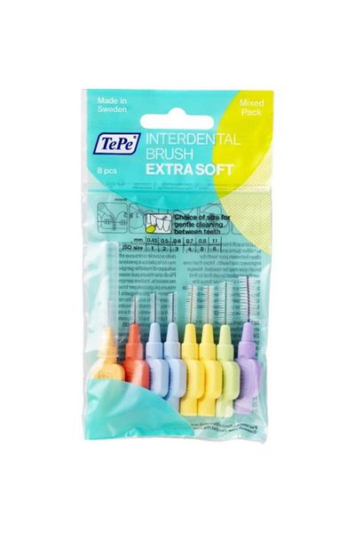 TePe Extra Soft Interface Brush Mixed Set 8 Pieces T116
