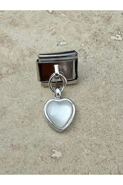 Snartun سوار من الفولاذ الإيطالي على شكل قلب أبيض