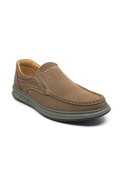 Luis Figo Men's Orthopedic Loafers - 100% Genuine Nubuck Leather, Comfortable Casual Shoes, 40-48