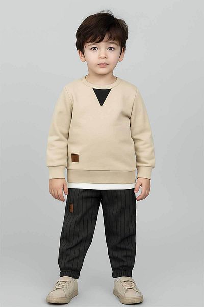 Peki Boy's Cotton Gabardine Jogger Set - Add 5 Pay 4, Gift 14790