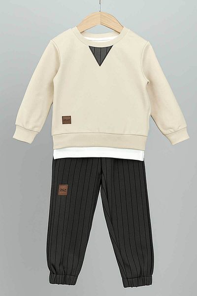 Peki Boy's Cotton Gabardine Jogger Set - Add 5 Pay 4, Gift 14790