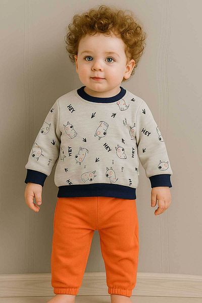 Peki Baby Buy 5 Pay 4 Newborn Children Boy Cotton Without Sardon Narrow Mold Puppy Printed Set 2 Pieces 14666