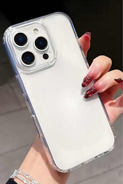 Fibaks Apple Iphone 16 Pro Max Uyumlu Kılıf Renksiz Şeffaf Yumuşak Ince Esnek Silikon Kapak