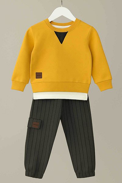 Peki Boy's Cotton Gabardine Jogger Set - Add 5 Pay 4, Gift 14790