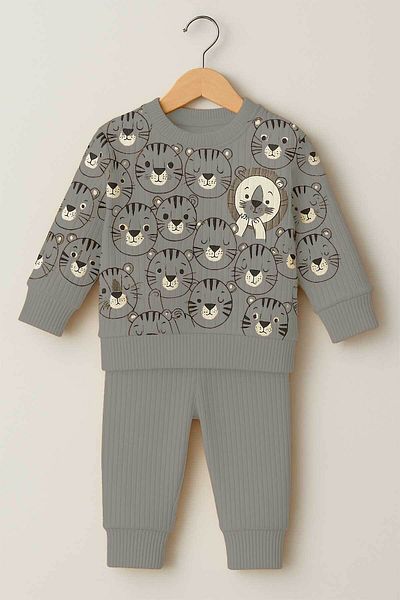 Peki Boy's Cotton Tiger Set - Add 5 Pay 4, Gift Pajamas Tracksuit 15232