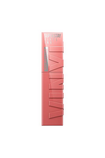 Maybelline New York Super Stay Vinyl Ink Nudes Longwear Transfer Proof Gloss Lipstick, Charmed