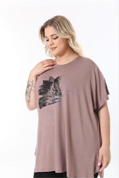 tıgersıze ΓΥΝΑΙΚΕΙΑ ΜΠΛΟΥΖΑ ΒΙΣΚΟΖΑ ΜΕ ΜΕΓΑΛΟ ΜΕΓΕΘΟΣ OVERSIZE ΜΟΝΤΕΛΟ ΠΕΤΑΛΟΥΔΑ ΜΕ ΣΧΕΔΙΟ ΜΑΛΑΚΟ ΥΦΑΣΜΑ