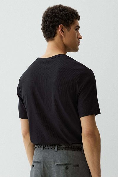 H&M Slim Fit Ribbed T-shirt