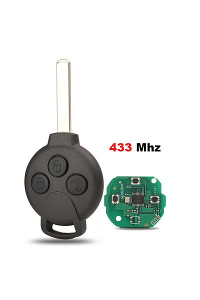 jingyuqin 3 Buttons Remote Key Case Cover Keyless Entry Fob 3/4 Buttons For Mercedes Benz Smart Fort