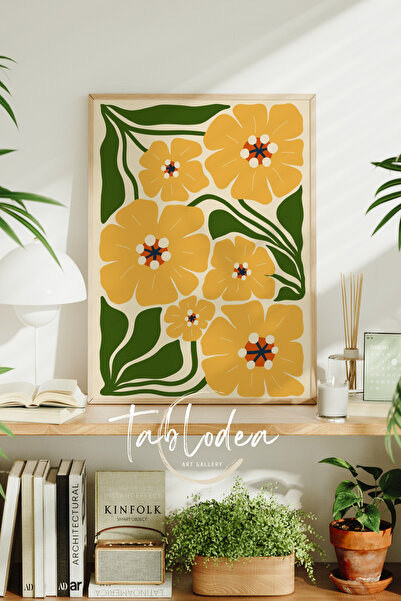 tablodea Tablou cu poster înrămat modern cu motive florale, Poster înrămat mi...