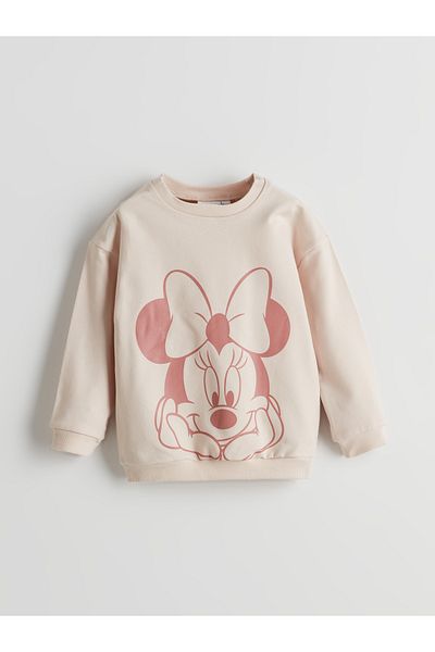 LC Waikiki Minnie Mouse Printed Baby Girl Sweatshirt and Leggings 2Pcs