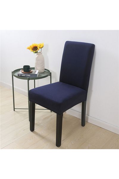 Generic 6-Piece Soft Spandex Fit Chair Covers Blue