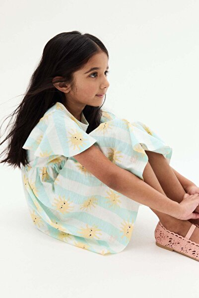 H&M Flutter-sleeved cotton dress