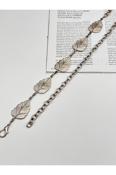 MODAM HİFA Leaf Pattern Chain Belt Women's Belt Dress Belt Shirt Belt