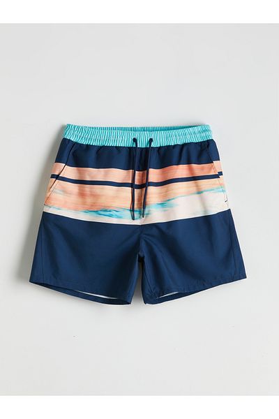 LC Waikiki Kurze gemusterte Herren-Badeshorts