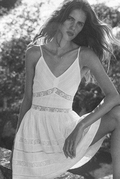 H&M Lace-inset cotton dress