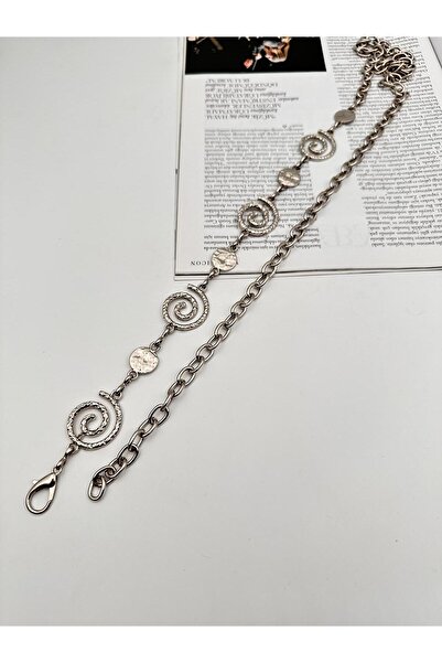 MODAM HİFA Patterned Chain Belt Women's Belt Dress Belt Shirt Belt Coat Belt