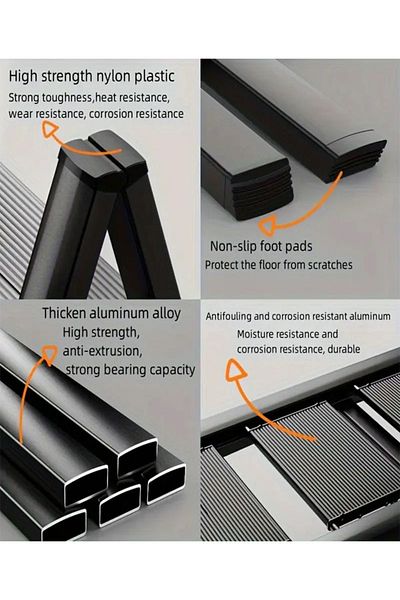 sharpdo Strong and Durable 4-Step Aluminum Folding Ladder