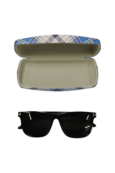 bonjorno aksesuar Patterned Glasses Case for Sunglasses (Strict) with Cleaning Cloth Gift