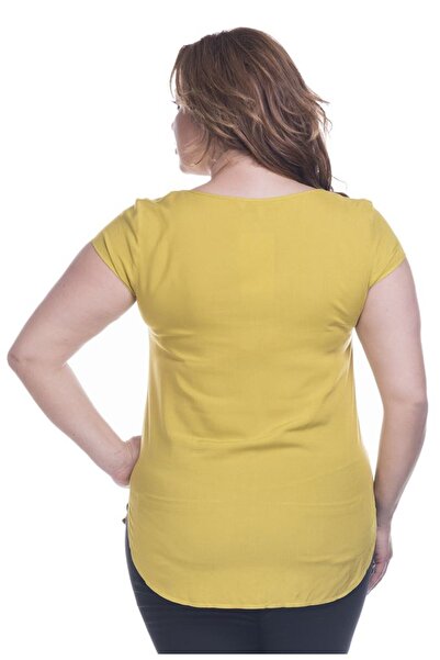 MYLİNE Viskon Kısa Kol Tişört