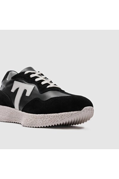 TOGO Siyah Süet Hakiki Deri Kadın Spor Ayakkabı [060022]