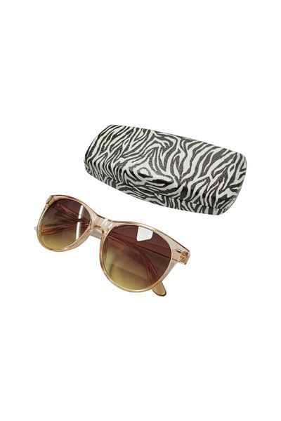 bonjorno aksesuar Patterned Glasses Case for Sunglasses (Strict) with Cleaning Cloth Gift