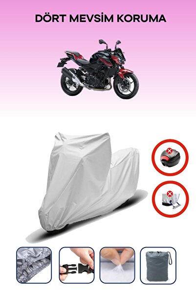 Breen حقيبة خلفية للدراجة النارية باللون الرمادي متوافقة مع Kawasaki Z 400