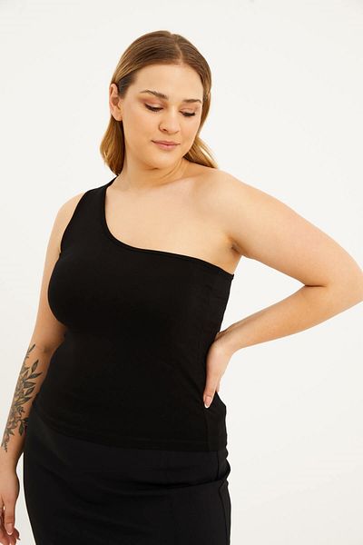 MYLİNE One Shoulder Crop Top