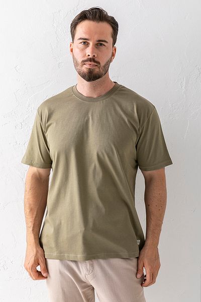 JB John Borners Tricou de bază din bumbac cu gât crew pentru bărbați kaki - 2271