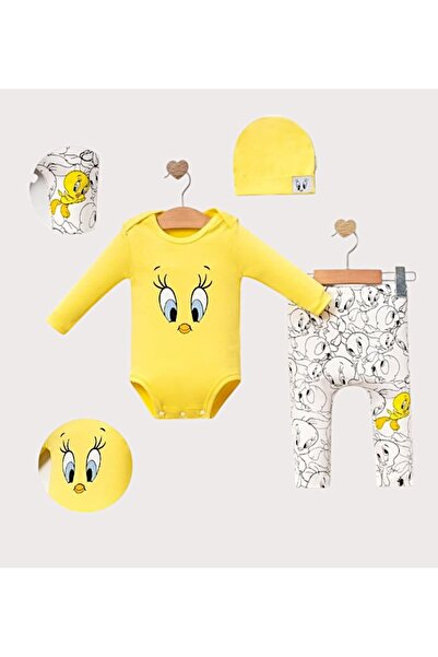 cayzen طقم أطفال مكون من 3 قطع من Luvvera مع قبعة مفصلة على شكل كتكوت أصفر، 1...