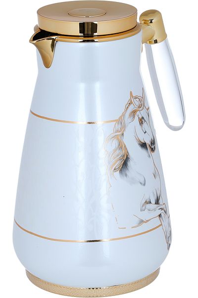 Alsaif Gallery A Cream Thermos Set With A Transparent Hand Pattern Of Two Pieces
