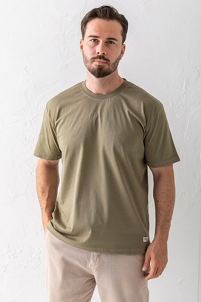 JB John Borners Tricou de bază din bumbac cu gât crew pentru bărbați kaki - 2271