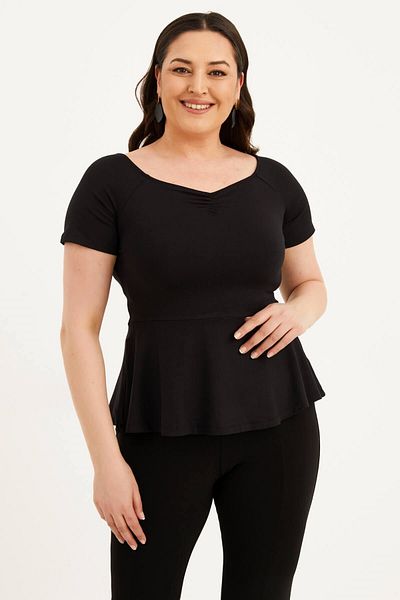 MYLİNE Drop Neck T-Shirt