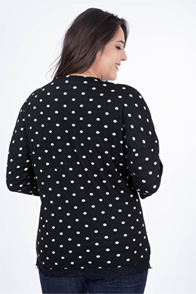 MYLİNE Eteği Dantelli Penye Tişört