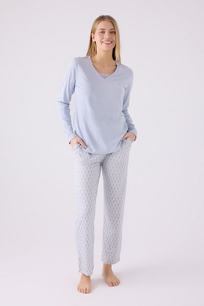 Pierre Cardin Set pijamale dublu albastru - tricou - set 2 piese