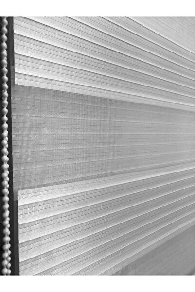 StorBurada Beyaz Pliseli Zebra Stor Güneşlik Perde Sert Plastik Kasalı STB480-PD