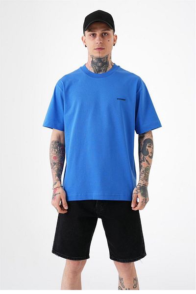 Machinist Ανδρικό Basic Relaxed Βαμβακερό ανοιχτό μπλε T-shirt