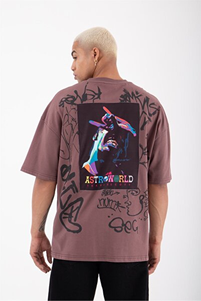 Machinist Ανδρικό μπλουζάκι Astroworld με στάμπα από βαμβακερό δαμάσκηνο