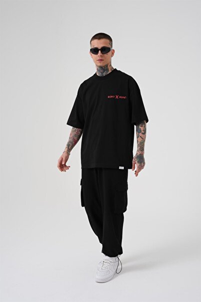 Machinist Ανδρικό μπλουζάκι Mchnst Love Printed Oversize Μαύρο T-Shirt