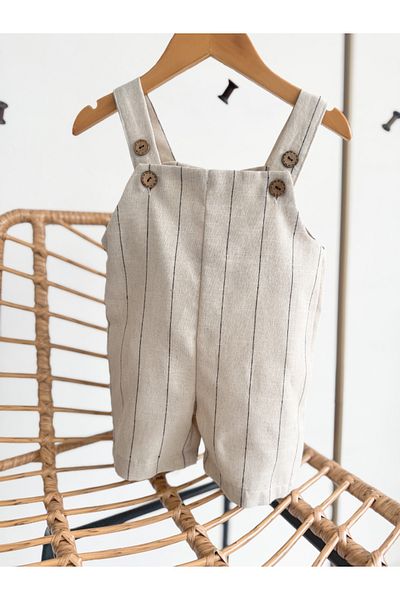 Sis and Bro Striped Linen Shorts Gardener