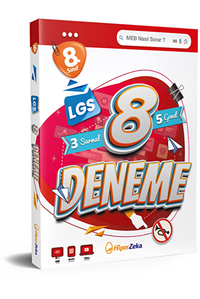 HiperZeka 8. Sınıf LGS Tüm Dersler 8li Deneme Seti | 3 Sarmal & 5 Genel