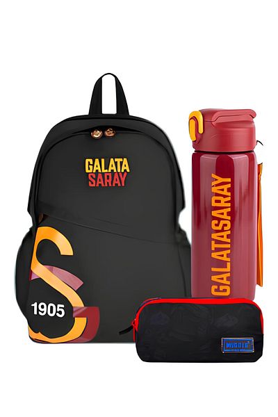 Galatasaray حقيبة ظهر، حقيبة أقلام ذات عينين - قارورة ترمس فولاذية مرخصة بطبقة مزدوجة